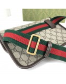 GUCCI Neo Vintage GG Supreme Belt Bag – Green & Red Web (Year 2023)