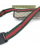 GUCCI Neo Vintage GG Supreme Belt Bag – Green & Red Web (Year 2023)