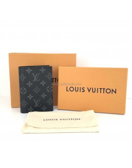 LOUIS VUITTON Monogram Eclipse Passport Cover (Microchip New Model)