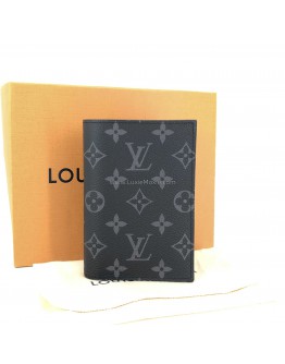 LOUIS VUITTON Monogram Eclipse Passport Cover (Microchip New Model)