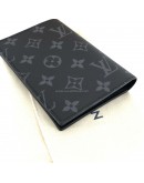 LOUIS VUITTON Monogram Eclipse Passport Cover (Microchip New Model)