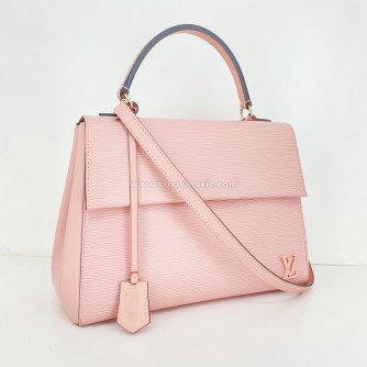 LOUIS VUITTON Cluny MM in Rose Ballerine Epi Leather with Shoulder Strap - SHW