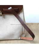 HERMES Herbag PM 31 (2-in-1) Beige Canvas with Brown Calfskin Leather & GHW – Backpack Type (Stamp Square F – Year 2002)