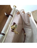 HERMES Herbag PM 31 (2-in-1) Beige Canvas with Brown Calfskin Leather & GHW – Backpack Type (Stamp Square F – Year 2002)