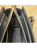 PRADA 1BA113 Black Saffiano + Soft Calfskin Tote Bag with Shoulder Strap - GHW