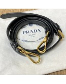 PRADA 1BA113 Black Saffiano + Soft Calfskin Tote Bag with Shoulder Strap - GHW