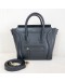 CELINE Nano Luggage Handbag with Shoulder Strap in Black Calfskin – GHW