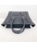 CELINE Nano Luggage Handbag with Shoulder Strap in Black Calfskin – GHW