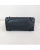 CELINE Nano Luggage Handbag with Shoulder Strap in Black Calfskin – GHW