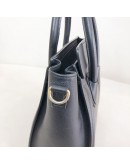 CELINE Nano Luggage Handbag with Shoulder Strap in Black Calfskin – GHW