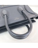 CELINE Nano Luggage Handbag with Shoulder Strap in Black Calfskin – GHW