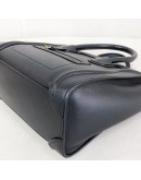 CELINE Nano Luggage Handbag with Shoulder Strap in Black Calfskin – GHW