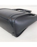 CELINE Nano Luggage Handbag with Shoulder Strap in Black Calfskin – GHW