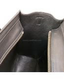 CELINE Nano Luggage Handbag with Shoulder Strap in Black Calfskin – GHW