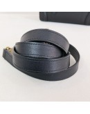 CELINE Nano Luggage Handbag with Shoulder Strap in Black Calfskin – GHW