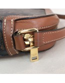 CELINE Small Camera Bag in Triomphe Canvas and Tan Calfskin – GHW