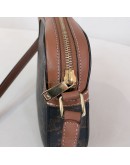 CELINE Small Camera Bag in Triomphe Canvas and Tan Calfskin – GHW