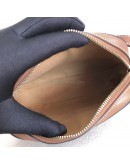 CELINE Small Camera Bag in Triomphe Canvas and Tan Calfskin – GHW