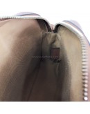 CELINE Small Camera Bag in Triomphe Canvas and Tan Calfskin – GHW