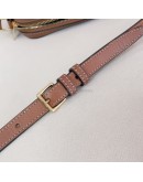 CELINE Small Camera Bag in Triomphe Canvas and Tan Calfskin – GHW