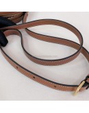 CELINE Small Camera Bag in Triomphe Canvas and Tan Calfskin – GHW