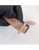 CELINE Small Camera Bag in Triomphe Canvas and Tan Calfskin – GHW