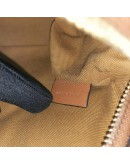 CELINE Small Camera Bag in Triomphe Canvas and Tan Calfskin – GHW