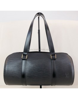 LOUIS VUITTON Black Epi Leather Soufflot Shoulder Bag with Mini Accessoires Pochette – GHW