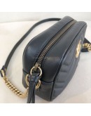 GUCCI GG Marmont Mini Camera Bag in Black Matelasse Chevron Leather – GHW