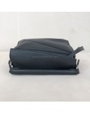 LOEWE Mini Puzzle Edge Bag with Shoulder Strap in Black Classic Calfskin – SHW