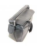 LOEWE Mini Puzzle Edge Bag with Shoulder Strap in Black Classic Calfskin – SHW
