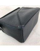 LOEWE Mini Puzzle Edge Bag with Shoulder Strap in Black Classic Calfskin – SHW