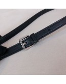 LOEWE Mini Puzzle Edge Bag with Shoulder Strap in Black Classic Calfskin – SHW