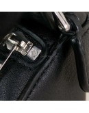 LOEWE Mini Puzzle Edge Bag with Shoulder Strap in Black Classic Calfskin – SHW