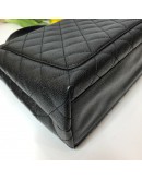 CHANEL Vintage Classic Top Handle Handbag in Black Caviar - GHW