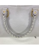 BALENCIAGA Small City Bag with Shoulder Strap in Grey Calfskin – GHW