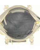 BALENCIAGA Small City Bag with Shoulder Strap in Grey Calfskin – GHW