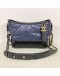 CHANEL Small Gabrielle Hobo Bag in Blue/Black Aged Calfskin – Tri Tone Hardware (26 Series – Year 2019)