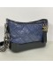 CHANEL Small Gabrielle Hobo Bag in Blue/Black Aged Calfskin – Tri Tone Hardware (26 Series – Year 2019)