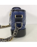 CHANEL Small Gabrielle Hobo Bag in Blue/Black Aged Calfskin – Tri Tone Hardware (26 Series – Year 2019)