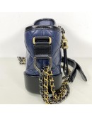 CHANEL Small Gabrielle Hobo Bag in Blue/Black Aged Calfskin – Tri Tone Hardware (26 Series – Year 2019)