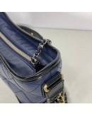 CHANEL Small Gabrielle Hobo Bag in Blue/Black Aged Calfskin – Tri Tone Hardware (26 Series – Year 2019)