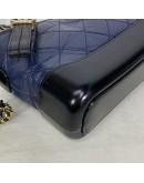 CHANEL Small Gabrielle Hobo Bag in Blue/Black Aged Calfskin – Tri Tone Hardware (26 Series – Year 2019)