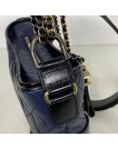 CHANEL Small Gabrielle Hobo Bag in Blue/Black Aged Calfskin – Tri Tone Hardware (26 Series – Year 2019)