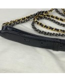 CHANEL Small Gabrielle Hobo Bag in Blue/Black Aged Calfskin – Tri Tone Hardware (26 Series – Year 2019)