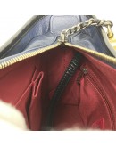 CHANEL Small Gabrielle Hobo Bag in Blue/Black Aged Calfskin – Tri Tone Hardware (26 Series – Year 2019)