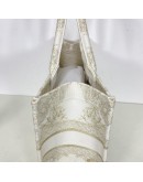 CHRISTIAN DIOR Medium Book Tote in Around the World Motif – Latte/Gold Embroidery (Year 2023)