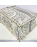 CHRISTIAN DIOR Medium Book Tote in Toile de Jouy – Ecru/Grey Embroidery (Year 2022)