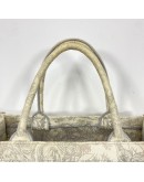 CHRISTIAN DIOR Medium Book Tote in Toile de Jouy – Ecru/Grey Embroidery (Year 2022)