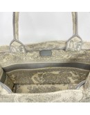 CHRISTIAN DIOR Medium Book Tote in Toile de Jouy – Ecru/Grey Embroidery (Year 2022)